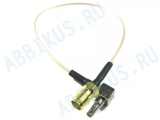 Переходник SMA (female, гнездо) - CRC9 (male, штекер) 121L адаптер для USB 3G модемов Huawei угловой