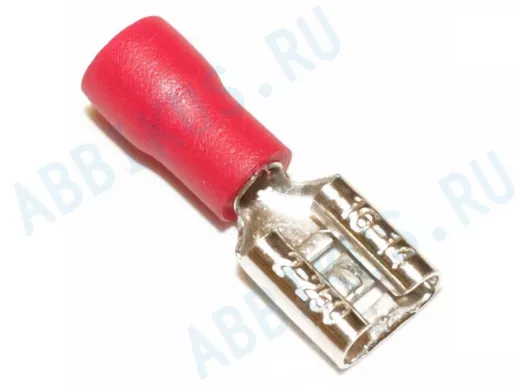 Гнездо изолир 6,3/7,5мм, FDD2-250, красное, (d=1,5-2,5 мм2, 15А)  104244
