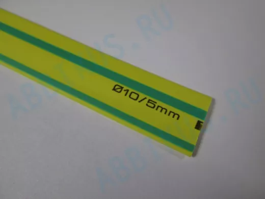 Термоусадка  TDM ТУТнг 10/5 желто-зеленая SQ0518-0217