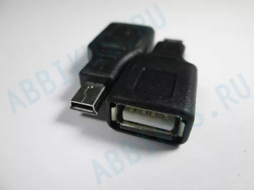 переходник USB A гнездо - mini USB B 5pin штекер(Nokia/HTC)