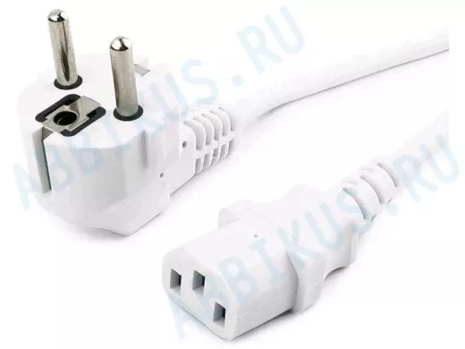 Кабель питания 3,0м ПВС-АП S22DC13 "ABI-143517" 3х1.0 белый сетевой шнур