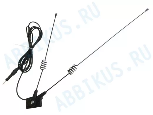 "FIX-115P" BLACK автомобильная  желобковая антенна для автомагнитолы, диапазон FM,УКВ,чёрные пружины