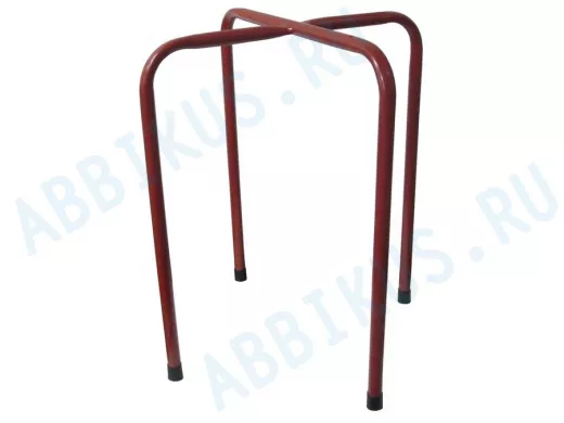 Каркас для табурета "TABURETTO-14909" красный с колпачками и отверстиями для крепления сиденья, 16мм