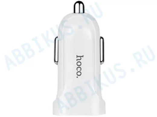 Автомобильный адаптер HOCO, Z2, 1 USB, 1500mA, пластик, кабель микро USB, цвет: белый