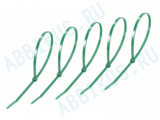 400х5мм кабельный хомут (стяжка нейлонoвая) nylon зеленая (25 шт) REXANT