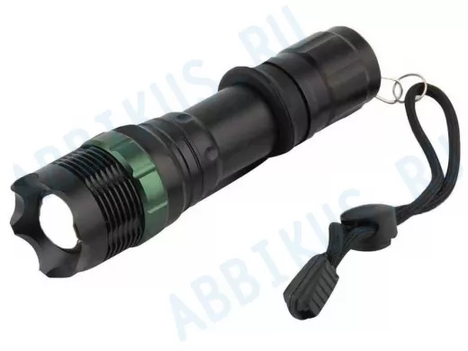 Фонарь  "ABBIKUS-16560" LED на XM-L 3 режима, от аккумулятора 18650 или 3*ААА, линза, регулир.фокус