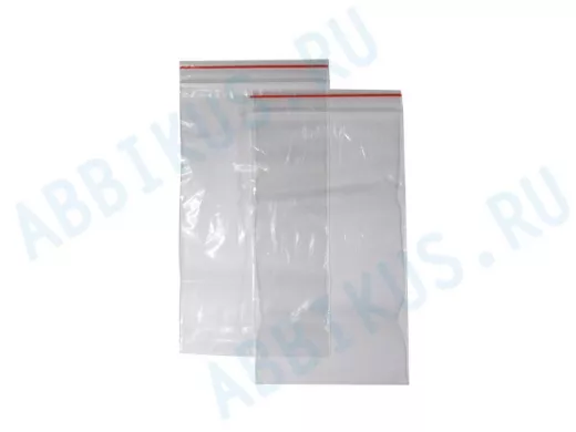 Пакет с защёлкой (замком)  100х180мм "PKT-17122" грипперы с застёжкой Zip-Lock (цена за 1шт)