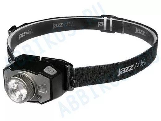 Фонарь  Jazzway AccuH1- L5WZ-bk, чёрно-серый ( фонарь налобный зуммитруемый, с литий-полимерным акку