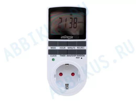 Таймер электрический Energenie EG-SST-01, LCD-дисплей 2,3, белый