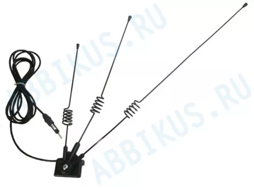 "FIX-155P" BLACK автомобильная  желобковая антенна для автомагнитолы, диапазон FM,УКВ,чёрные пружины