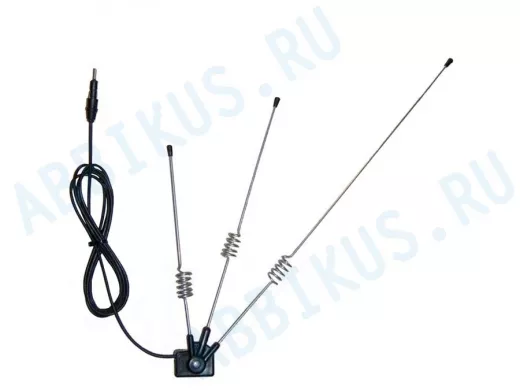 "FIX-155P" CHROM автомобильная  желобковая антенна для автомагнитолы, диапазон FM, УКВ,серые пружины