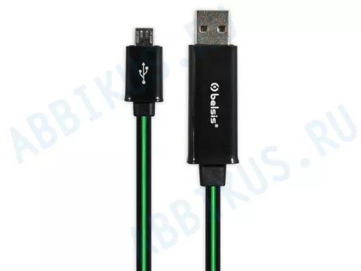 Кабель микро USB (AM/microBM)  0.8 м BS1041 с диодной индикацией