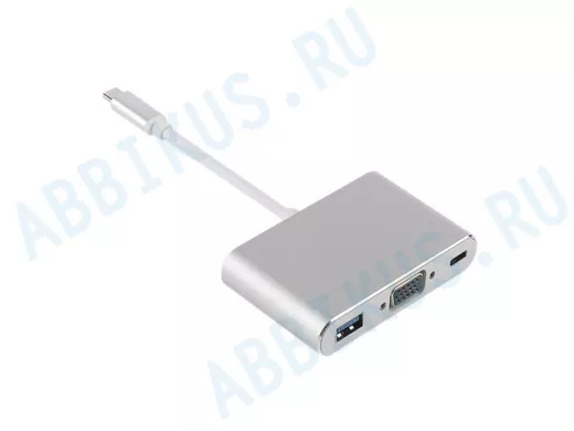 Орбита OT-AVW55 переходник (штекер TYPE-C - гнездо USB 3.0/VGA/TYPE-C) 15см