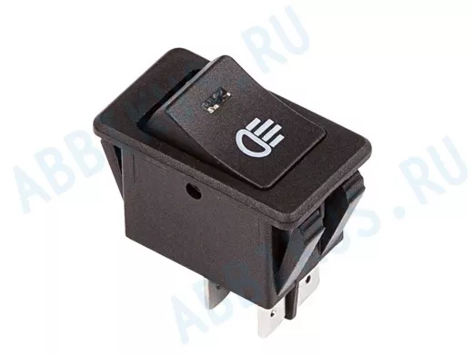 Выключатель клавишный 12V 35А (4с) ON-OFF  с синей LED подсветкой  REXANT