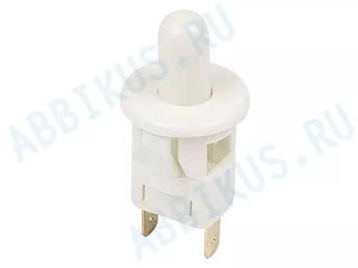 Выключатель-кнопка 250V 2.5А (2с) ON-(OFF)  Б/Фикс  белый (мебельная)  REXANT