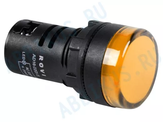 Лампа индикаторная  диаметр 16  220V  желтый LED  REXANT