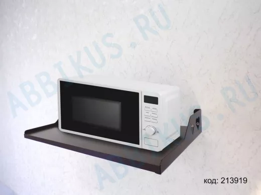 Полка для цветов, микроволновки, принтера "КЕДРОПА-213919" размер 60х30х10 см, венг, сердце