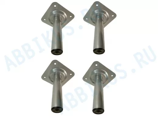 Прочная стальная ножка для стола, подставки, высота  15 см, серая, 4шт, диаметр 32мм 