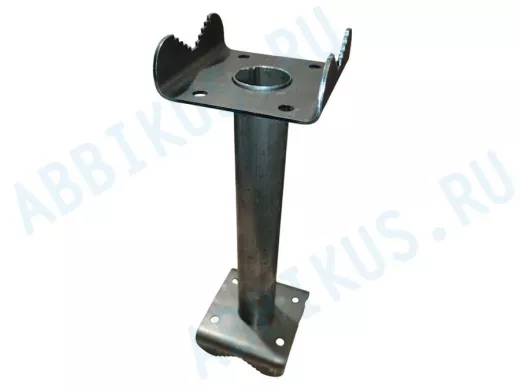 Кронштейн для перпендикулярных труб диаметром от 15 до 51мм длина 25см "HIWOLL-216386" сталь, серый