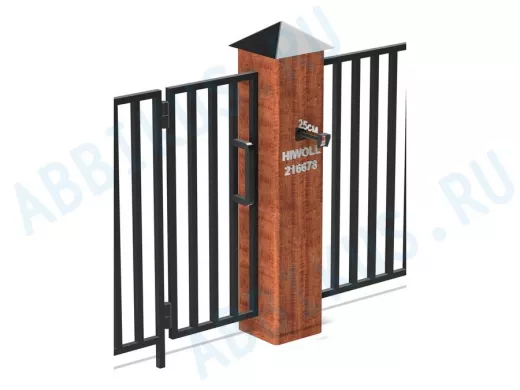 Стальной защитный козырек для кнопок выхода с вылетом от стены 25см "HIWOLL 216678" черный, 8х11см