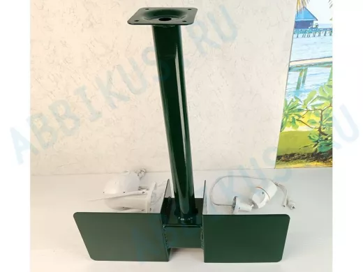 Кронштейн для двух камер и прожекторов "HIWOLL-5520GN-216956" зелёный, бокс, козырьки, к стене