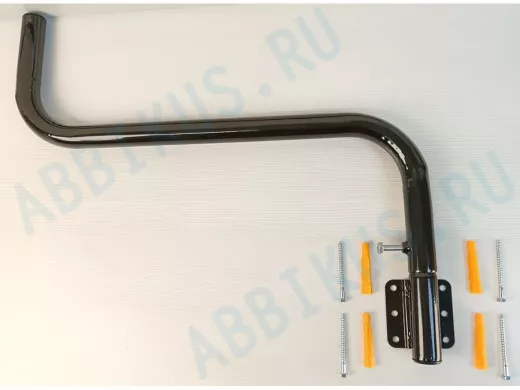 Кронштейн антенный поворотный, вылет 55 см, вверх 23 см "PROFIKRON-217024" черный, диаметр 32мм