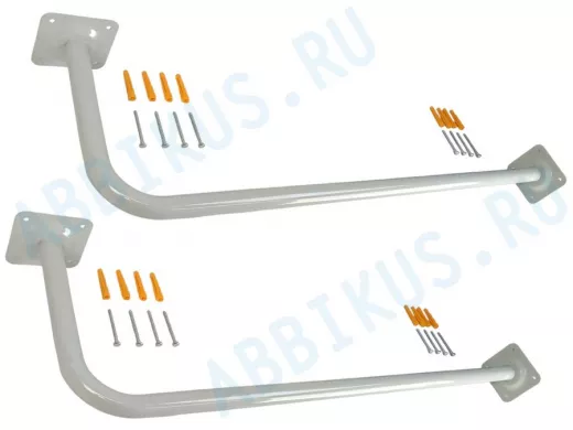 Сушилка для белья под веревки, 2 кронштейна, длина 100см, вылет 30см 