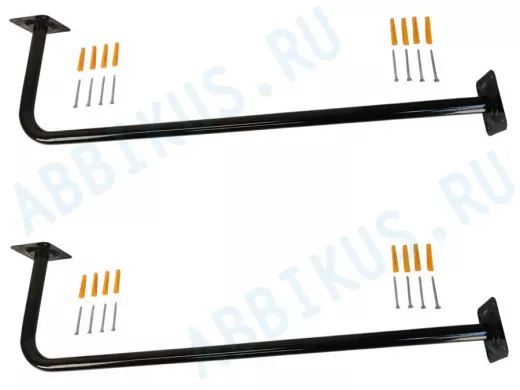 Сушилка для белья под веревки, 2 кронштейна, длина 100см, вылет 30см 