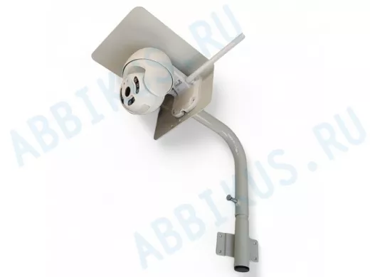 Кронштейн поворотный с козырьком для видеокамеры и прожектора, вылет 25см 