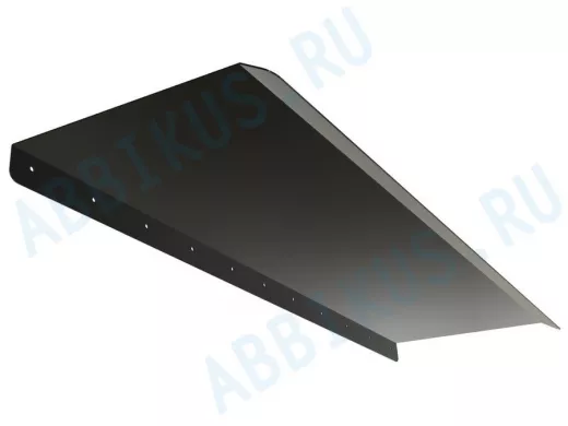 Козырёк для защиты электрощита от дождя "POHER-217433" черный, ширина 120 см, вылет 40 см,сталь 2 мм