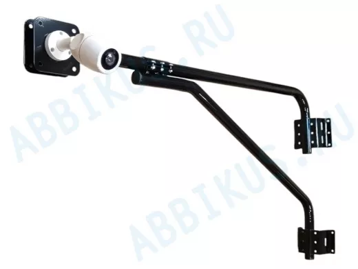 Кронштейн "КАМЕРАКРЕП-217498" на столб, к стене, для двух видеокамер, вылет 110см, с укосиной,черный