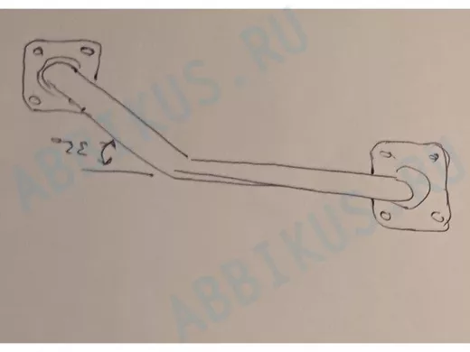 Поручень, угол 35гр, правый, 80см 