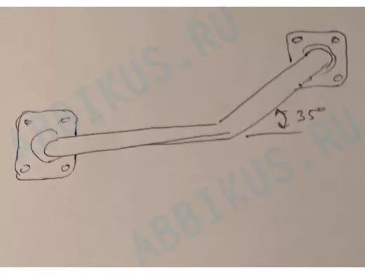 Поручень, угол 35гр, левый, 80см 