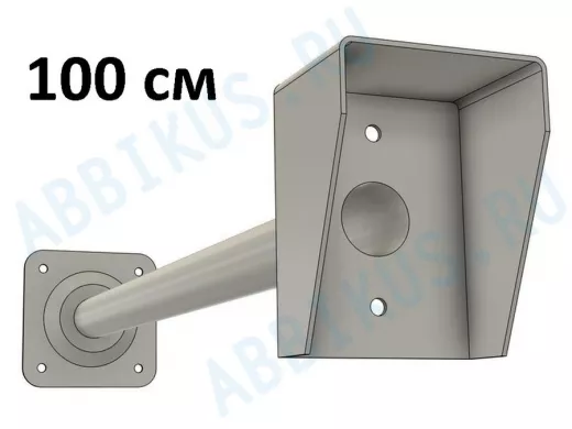 Стальной защитный козырек для кнопок выхода с вылетом от стены 100см 