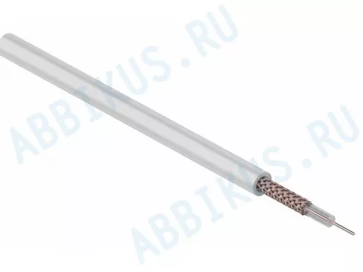 РК-75-3-32А кабель коаксиальный 75 Ом, (бухта 300м), белый  REXANT