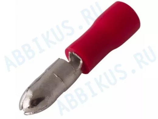 Разъем штекерный изолированный штекер 4 мм 0.5-1.5 мм? (РШи-п 1.5-4/РШИп 1,25-4) красный REXANT