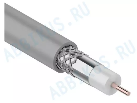 RG8X  кабель коаксиальный серый 50 Ом для мобильного интернета 4G и LTE,CCS/Al/A 75 % 100м "REXANT"