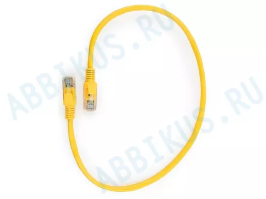 Патч-корд Cablexpert PP10-0.25M/Y кат.5e, 0.25 м, литой, медный UTP,многожильный (желтый) PP10-0.25M
