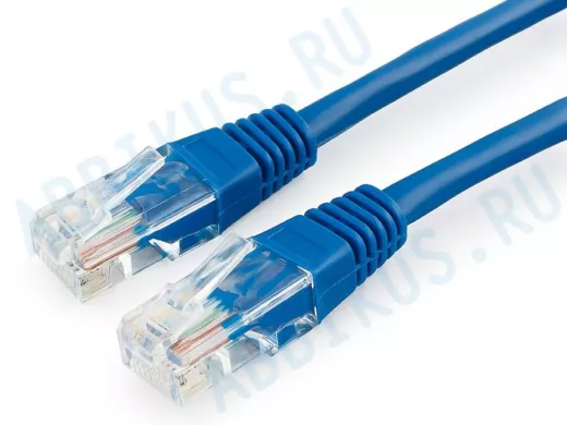 Патч-корд Cablexpert PP10-0.5M/B кат.5e, 0.5м, медный UTP литой, многожильный (синий) PP10-0.5M/B