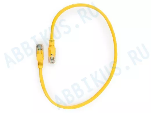Патч-корд Cablexpert PP10-0.5M/Y кат.5e, 0.5м, медный UTP литой, многожильный (жёлтый) PP10-0.5M/Y