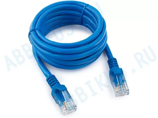 Патч-корд Cablexpert PP10-2M/B кат.5e, 2м, медный UTP литой, многожильный (синий) PP10-2M/B
