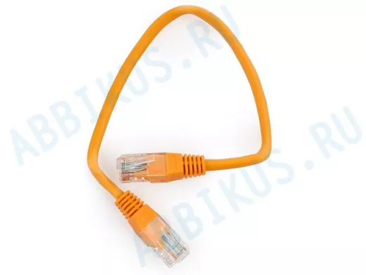 Патч-корд Cablexpert PP12-0.25M/O кат.5e, 0.25м, UTP, литой, многожильный (оранжевый) PP12-0.25M/O