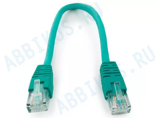 Патч-корд Cablexpert PP6U-0.25M/G кат.6, 0.25м, UTP, литой, многожильный (зелёный) PP6U-0.25M/G