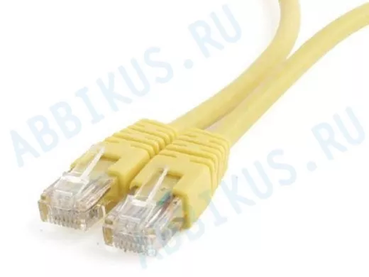 Патч-корд Cablexpert PP6U-0.5M/Y кат.6, 0.5м, UTP литой, многожильный (жёлтый) PP6U-0.5M/Y