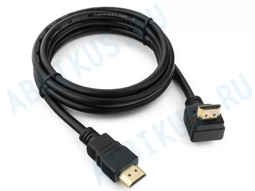 Шнур  HDMI / HDMI  1,8м  Cablexpert  CC-HDMI490-6,v2.0 19M/19M,углов.разъем,черный, позолоч., экран