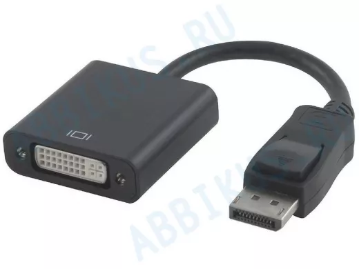 Переходник DisplayPort - DVI Cablexpert A-DPM-DVIF-002, 20M/19F, черный, пакет A-DPM-DVIF-002