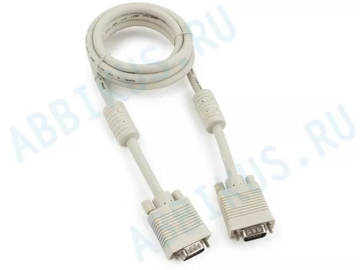 Шнур VGA штекер /  VGA штекер длина  1,8 метра  Premium Cablexpert CC-PPVGA-6, тройной экран,ферриты