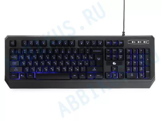 Клавиатура проводная Gembird KB-G20L, USB,черный,синяя подсветка символов, код"Survarium",игрова