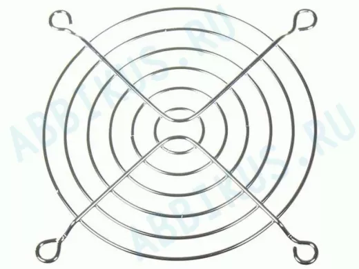 Решётка вентилятора: 92 х 92 мм (6 колец, 4 отв, метал, хром) K-G09A06-4HA