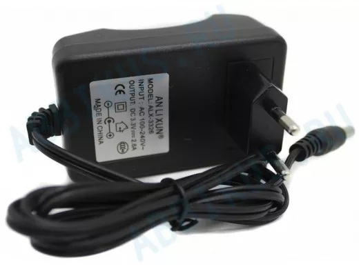 Блок питания  3,3 Вольта   2,6А  "BP-38001" ALX-3326 штекер 2,5х5,5мм, корпус (alx-03)